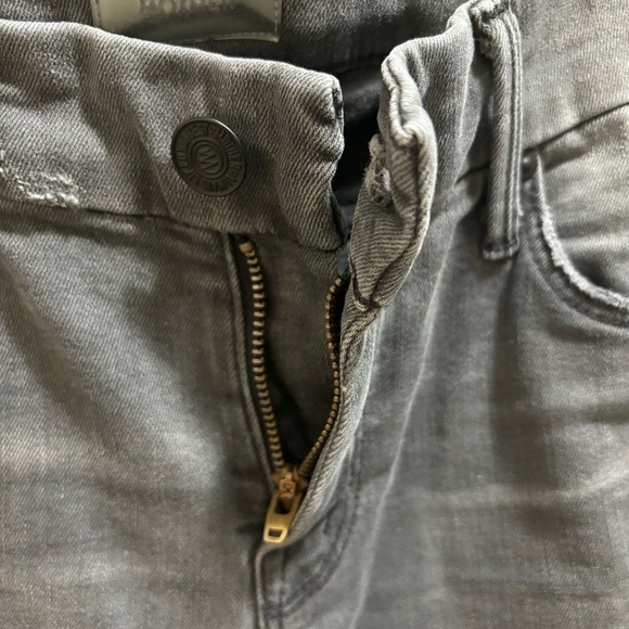MOTHER Looker Ankle Fray Gray Last Chance Saloon Denim Skinny Jeans Size 25 - Picture 9 of 11